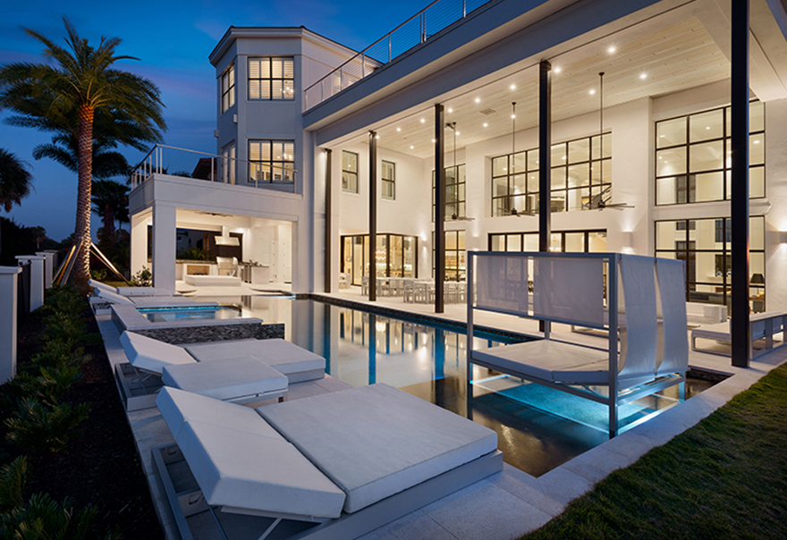 View of a pool area in one of our corporate retreats